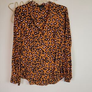 Sanctuary Leopard Button Down Top